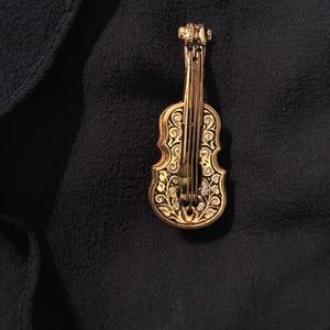 Vintage Damascene Gold Spanish Guitar